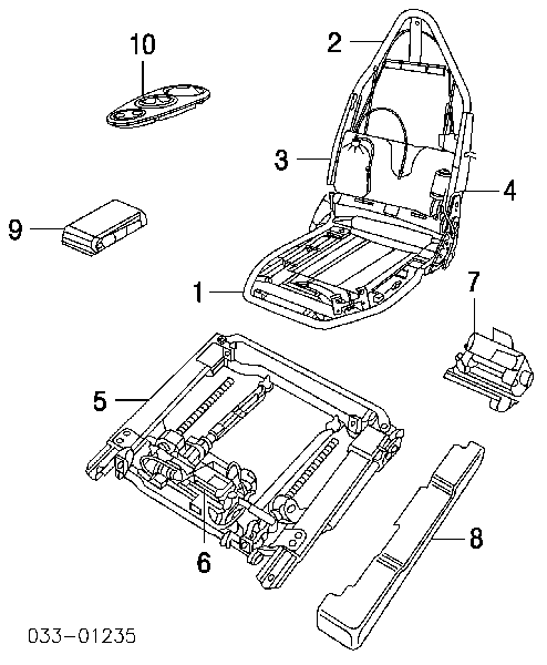 LJE6034ABLFJ Jaguar boton de ajuste de asiento bloque derecho