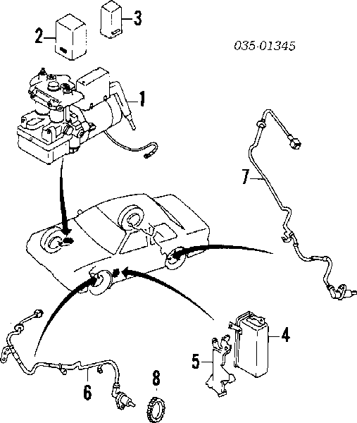 Sensor ABS, rueda trasera izquierda Mazda 929 (HD)