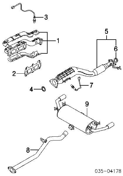 Silenciador del medio para Mazda RX-8 (SE)