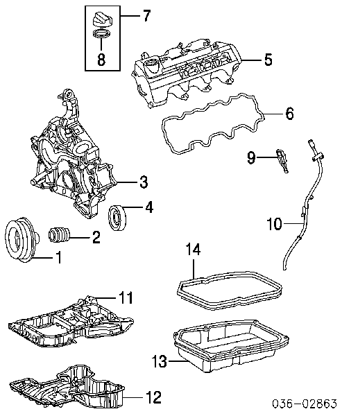 Anillo retén, cigüeñal frontal OS4319 BGA