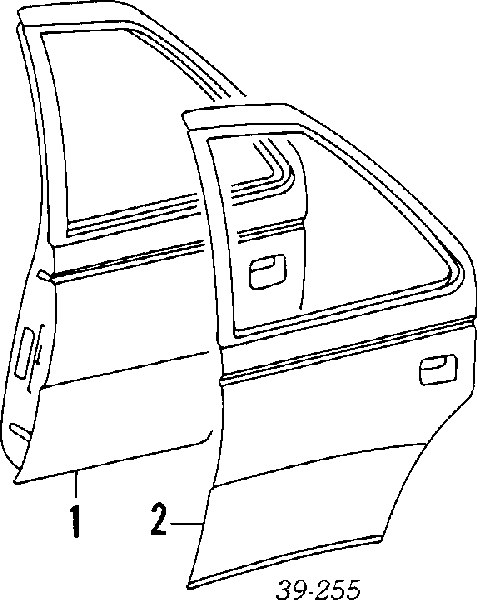 Puerta trasera derecha para Peugeot 405 (4B)