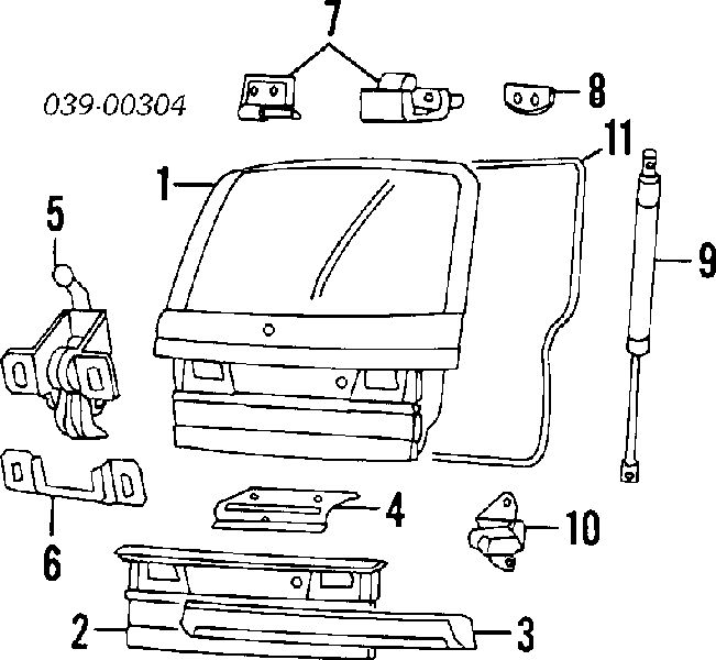873183 Peugeot/Citroen amortiguador maletero