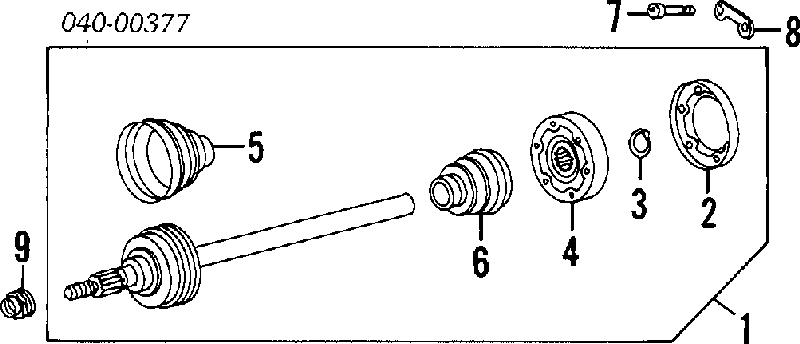 96433202408 Porsche árbol de transmisión trasero izquierdo