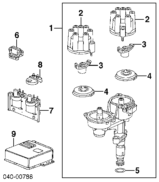 Tapa de distribuidor de encendido 2243AP Angli