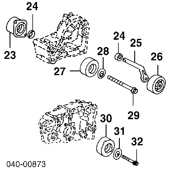  Tensor de correa de alternador Porsche 911 