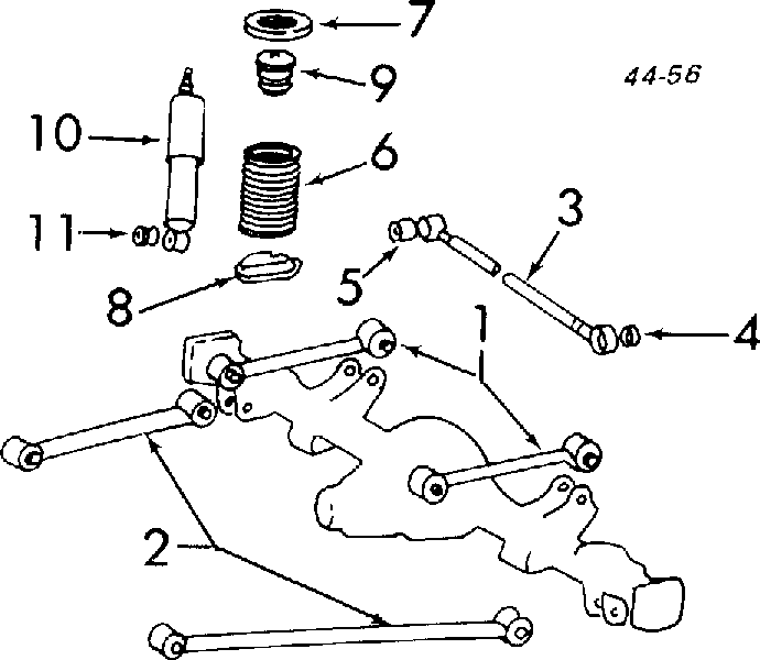 Silentblock de brazo suspensión trasero transversal para Toyota Carina (TA4L, TA6L)