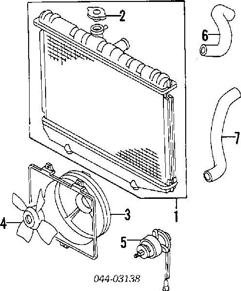 Motor del ventilador de enfriado 1636363030 Toyota