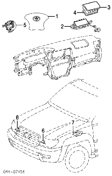 Airbag en el lado del conductor para Toyota 4Runner (GRN21, UZN21)