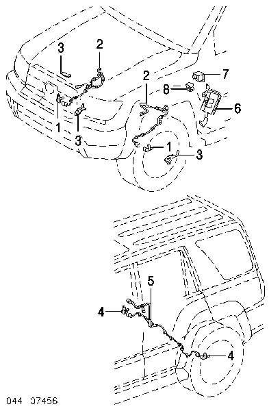 Cable de sensor, ABS, trasero para Toyota 4Runner (GRN21, UZN21)