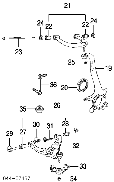 Almohadilla de tope, suspensión, eje delantero, abajo para Toyota 4Runner (GRN21, UZN21)