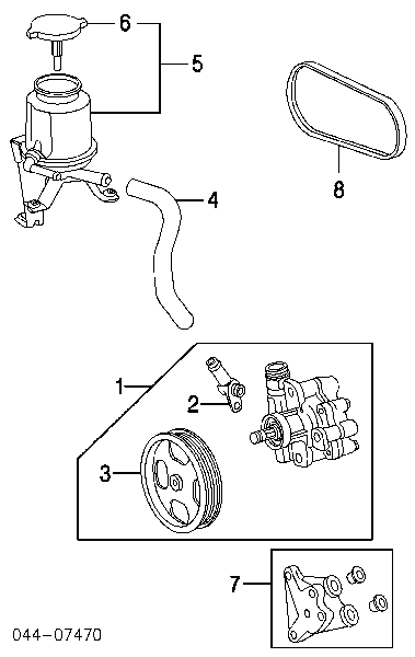 Depósito de bomba de dirección hidráulica para Toyota 4Runner (GRN21, UZN21)