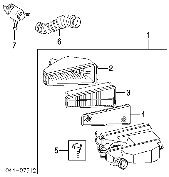 Caja del filtro de aire para Toyota 4Runner (GRN21, UZN21)