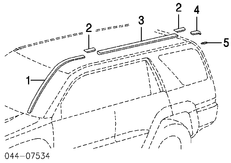 Moldura de techo central para Toyota 4Runner (GRN21, UZN21)