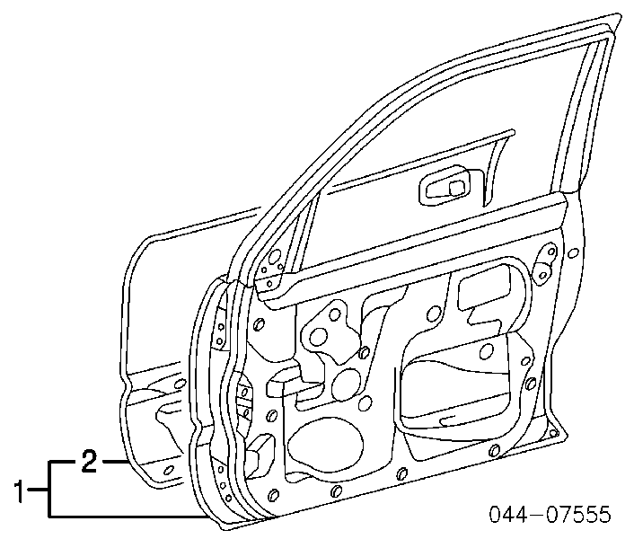 Puerta de coche, delantera, izquierda para Toyota 4Runner (GRN21, UZN21)