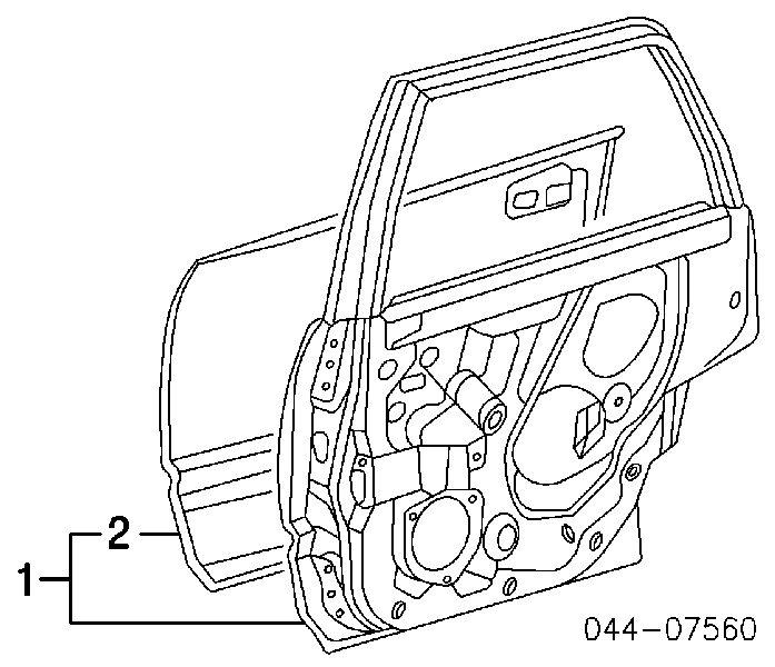 Puerta trasera izquierda para Toyota 4Runner (GRN21, UZN21)