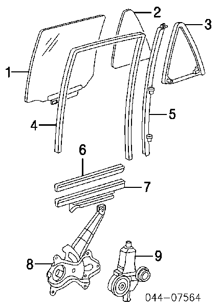 Mecanismo alzacristales, puerta trasera derecha para Toyota Land Cruiser (J200)