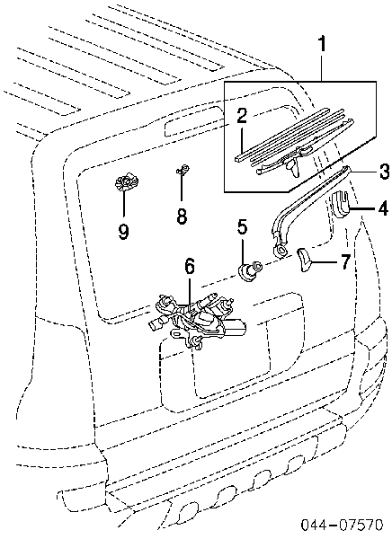 Limpiaparabrisas posterior para Toyota 4Runner (GRN21, UZN21)