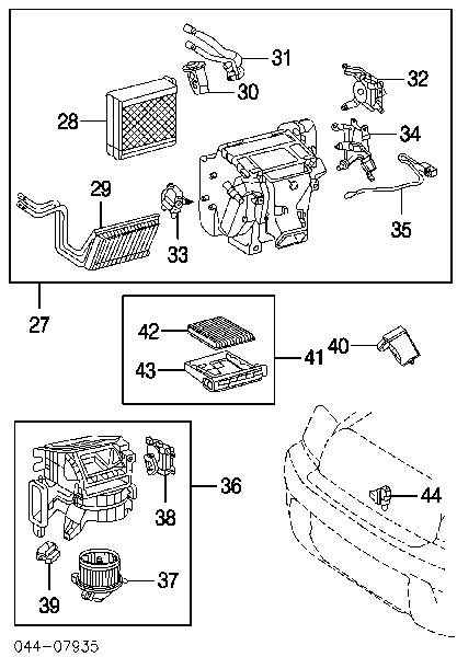HBE-0128 Hotaru elemento de reglaje, válvula mezcladora