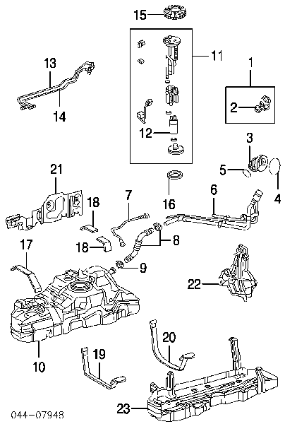 Soporte del tanque de combustible para Toyota 4Runner (GRN21, UZN21)