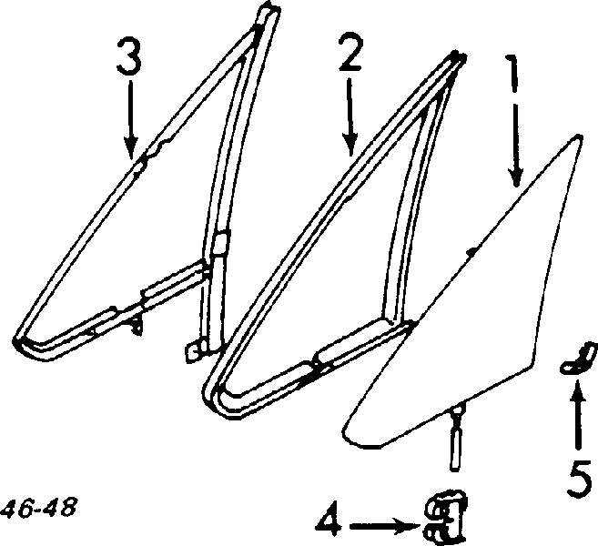 171845251 VAG Cristal de ventilación puerta delantera izquierda