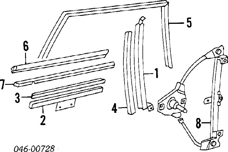 Mecanismo de elevalunas, puerta trasera izquierda 193839401 VAG