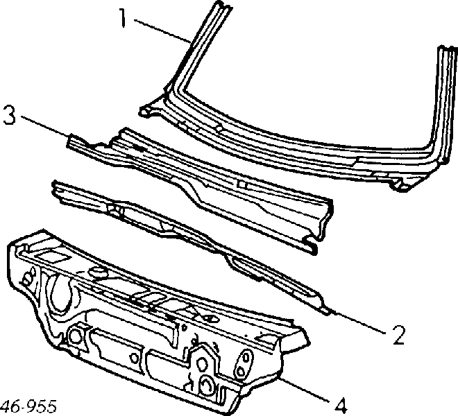 Rejilla de limpiaparabrisas izquierda para Volkswagen Jetta (19E)