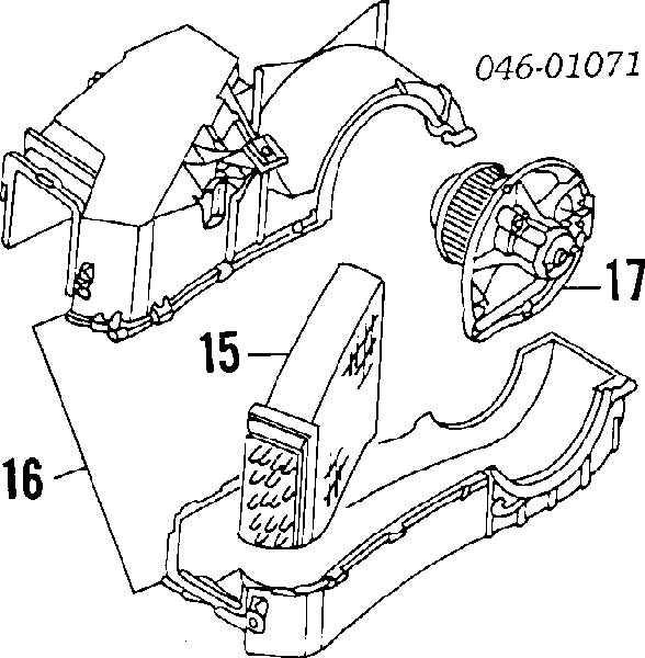 Conjunto Carcasa De Ventilador De La Estufa (Calentador Interno) para Volkswagen Passat (B3, B4, 3A5, 351)