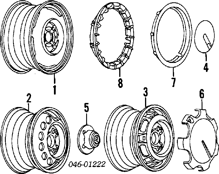 357601025R VAG ruedas de acero (estampado)