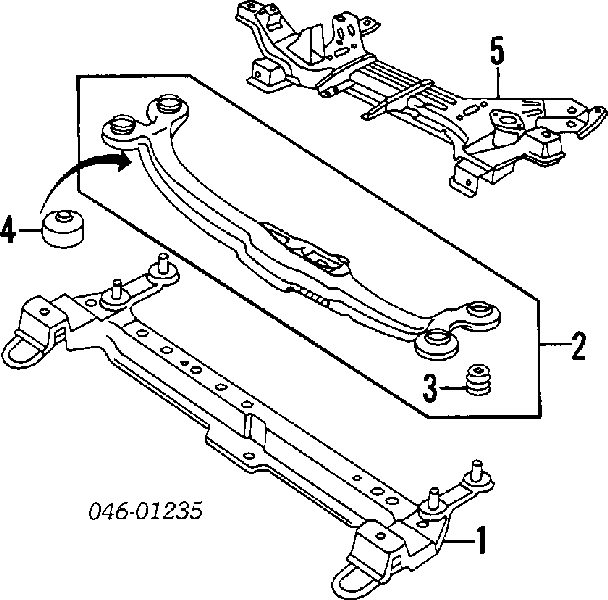 Subchasis delantero soporte motor para Volkswagen Passat (B2, 32B)