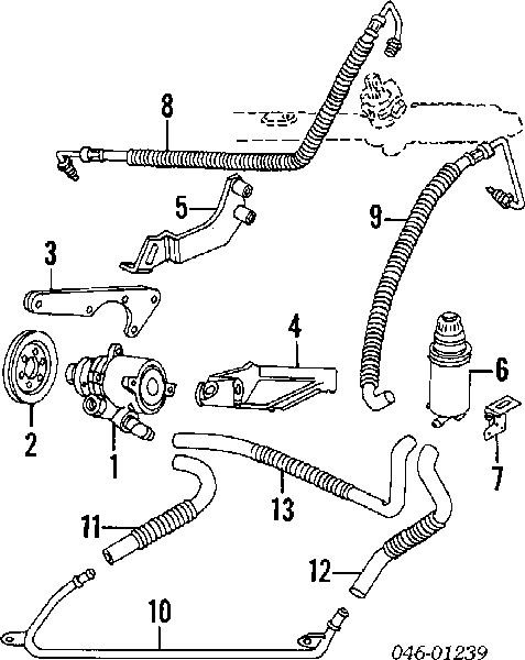 Manguera hidráulica, dirección, de mecanismo dirección a depósito para Volkswagen Passat (B3, B4, 3A2, 351)