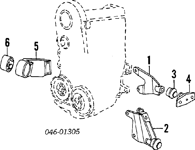 Soporte para taco de motor izquierdo para Volkswagen Caddy (14)
