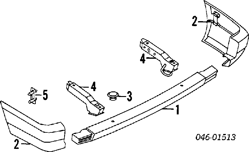 Soporte de paragolpes trasero izquierdo para Volkswagen Transporter (70XB, 70XC, 7DB, 7DW)