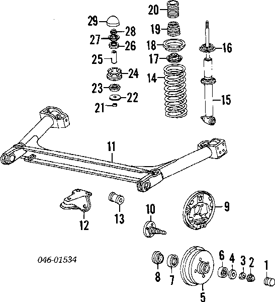 Kit de reparación de buje trasero 84050072801 Vika