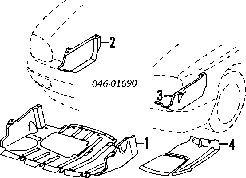 Protector de motor izquierdo para Volkswagen Golf (1E)
