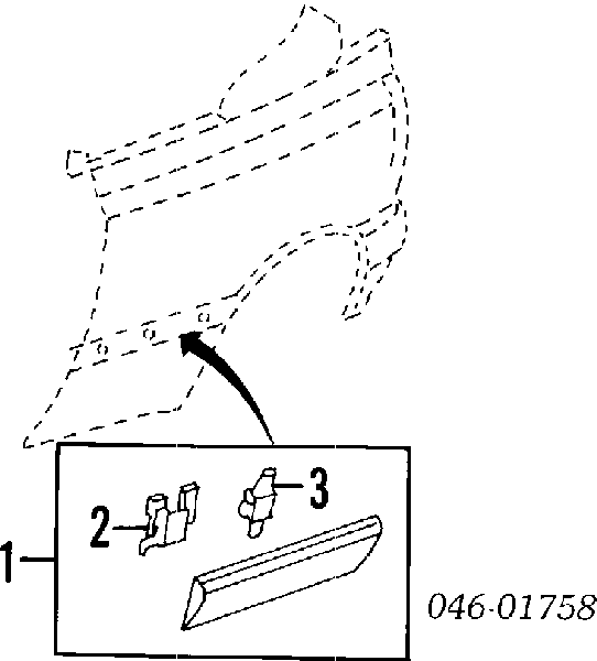 Moldura de guardabarro trasero derecho para Volkswagen Golf (1H1)