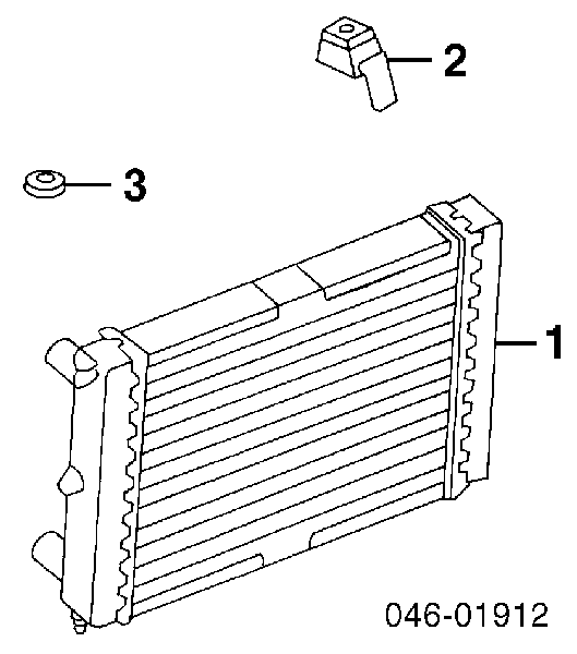 Soporte de montaje, radiador, superior para Volkswagen Passat (B3, B4, 3A2, 351)