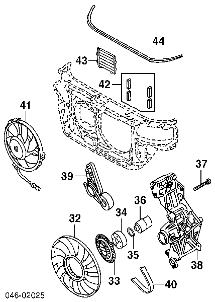 Sistema De Enfriamiento De Acoplamiento Viscoso De Polea(Impulsor) para Audi A6 (4A, C4)