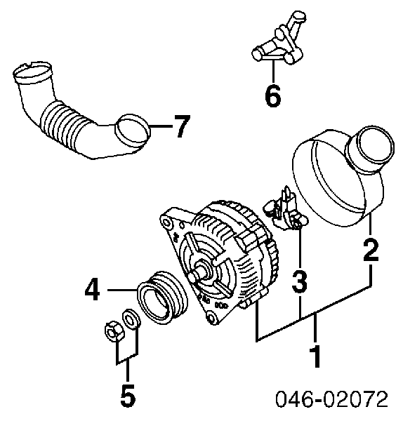 Tapa de el generador para Audi 100 (4A, C4)