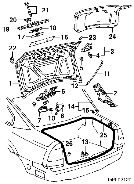 Cilindro de cerradura de maletero para Volkswagen Passat (B5, 3B2)