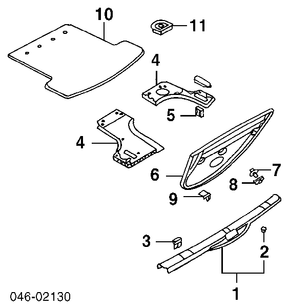 Clip de tapicería de tapa de maletero para Seat Alhambra (7V8, 7V9)