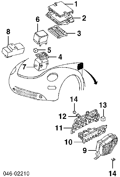 Relé de control de espejo para Audi A6 (4A, C4)