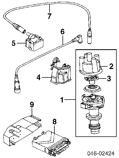 Rotor del distribuidor de encendido 6134771 Ford