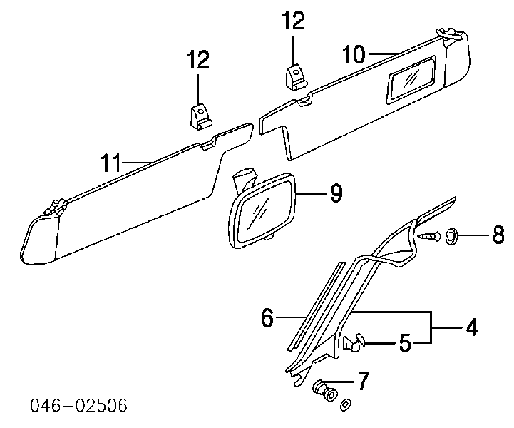 Retrovisor interior 701857511A01C VAG