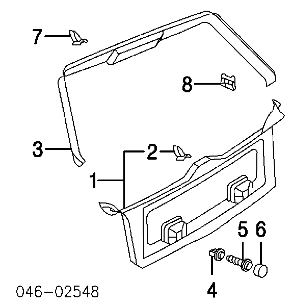 Clip de tapicería de tapa de maletero para Volkswagen Touareg (7LA)
