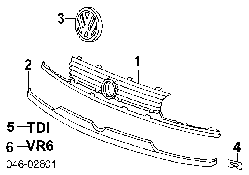 1H5853653BGRU VAG panal de radiador