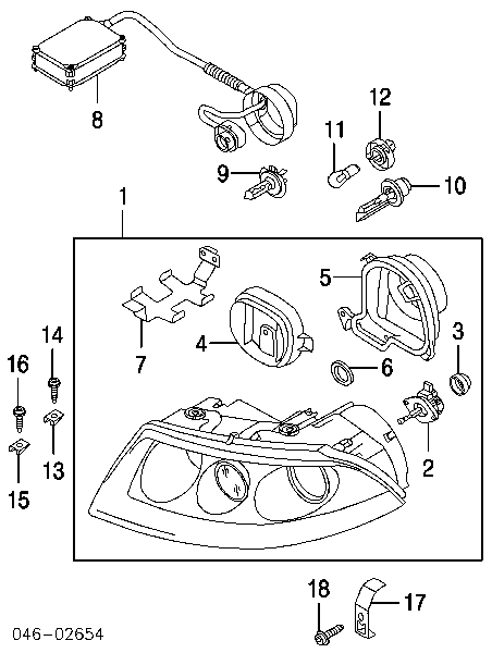 4D0941473 VAG bombilla de xenon