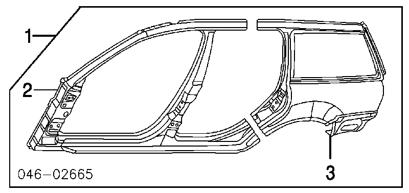 Panel lateral derecha para Volkswagen Bora (1J6)