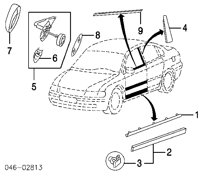 Revestimiento de la puerta delantera izquierda para Volkswagen Passat (B5, 3B5)