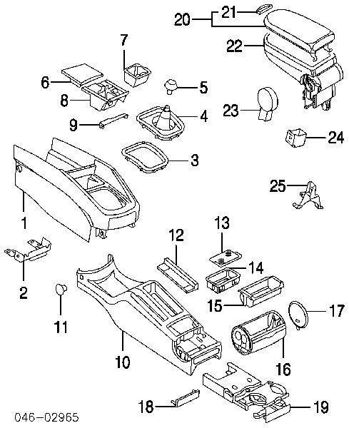 Portavasos, apoyabrazos de consola central para Volkswagen Golf (1J1)