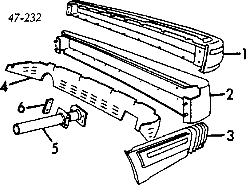 Paragolpes trasero Volvo 740 744